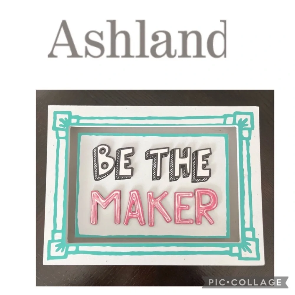 NWT Ashland Sewing Craft Room Wall Signs Set of 2 Colorful Motivational Decor